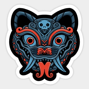 Devil Cat Mask Sticker